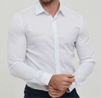 Chemise Blanche Cache Boutons 65/35